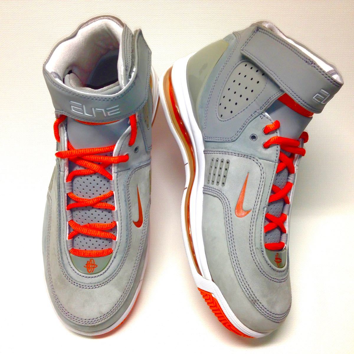 海外限定!】NIKE AIRMAX ELITE TB (27cm) グレー/白/オレンジ☆新品未