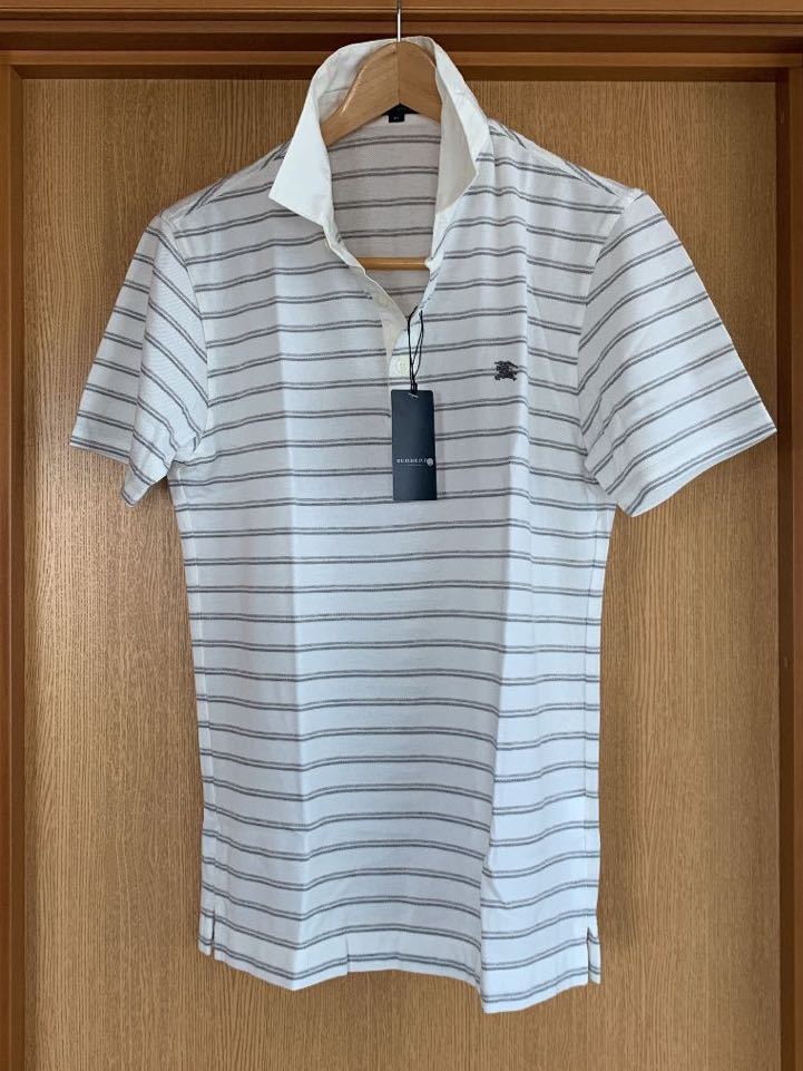 美品中古 BURBERRY LONDON◇シャツ襟爽やかポロシャツ 未使用タグ付 は