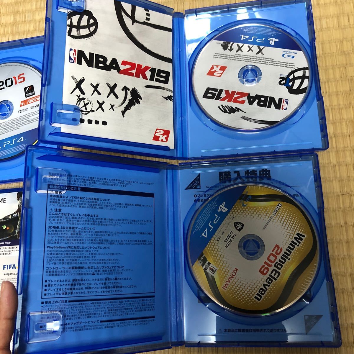 【PS4】 ウイニングイレブン2019 FIFA 18 [通常版］NBA 2k19 F12015 ソフト４本セット海外版あり