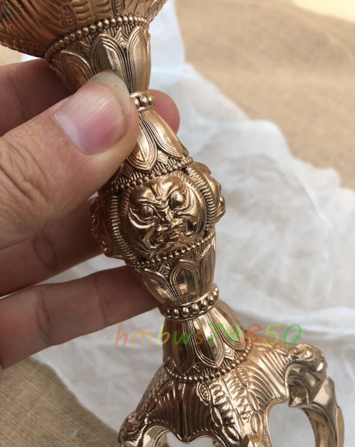密教法具 寺院用仏具】極上品 鬼面型 金剛五鈷杵 お盆用品 仏具 密教法具 寺院用仏具】極上品 鬼面型 金剛五鈷杵 お盆用品 仏具