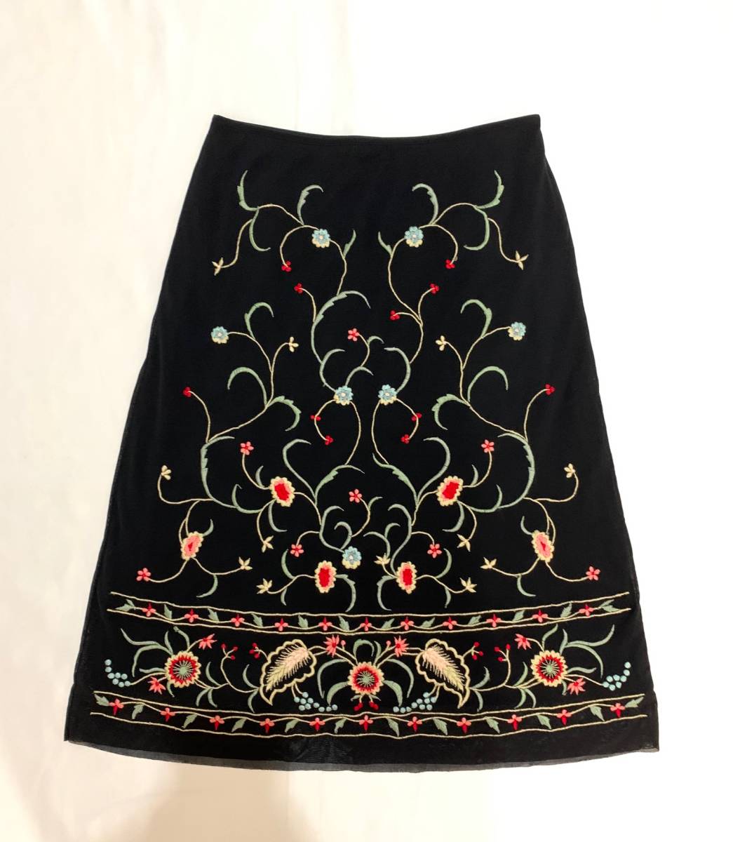 vivienne tam ヴィヴィアンタム　スカート　刺繍　skirt 花柄_画像1