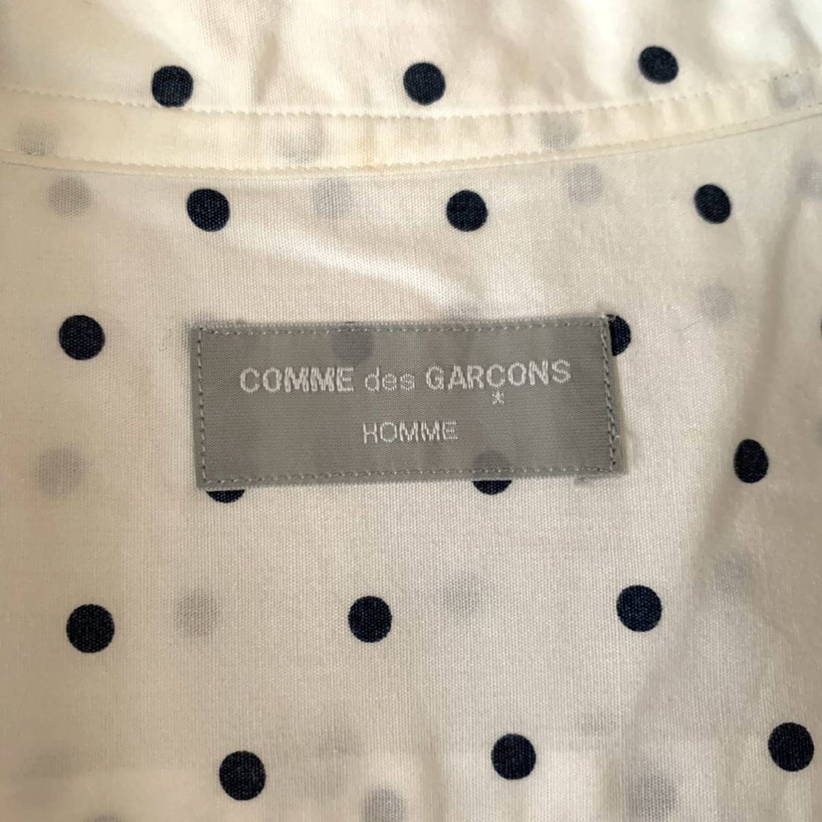 COMME des GARCONS HOMME コムデギャルソン オム 開襟 半袖シャツ 水玉