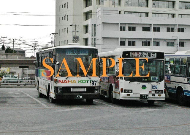 D【バス写真】Ｌ版２枚　那覇交通　いすゞLV219　路線車　沖縄_画像2