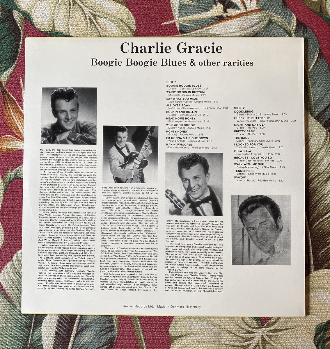 Charlie Gracie LP Boogie Boogie Blues & Other Rarities ロカビリー_画像2