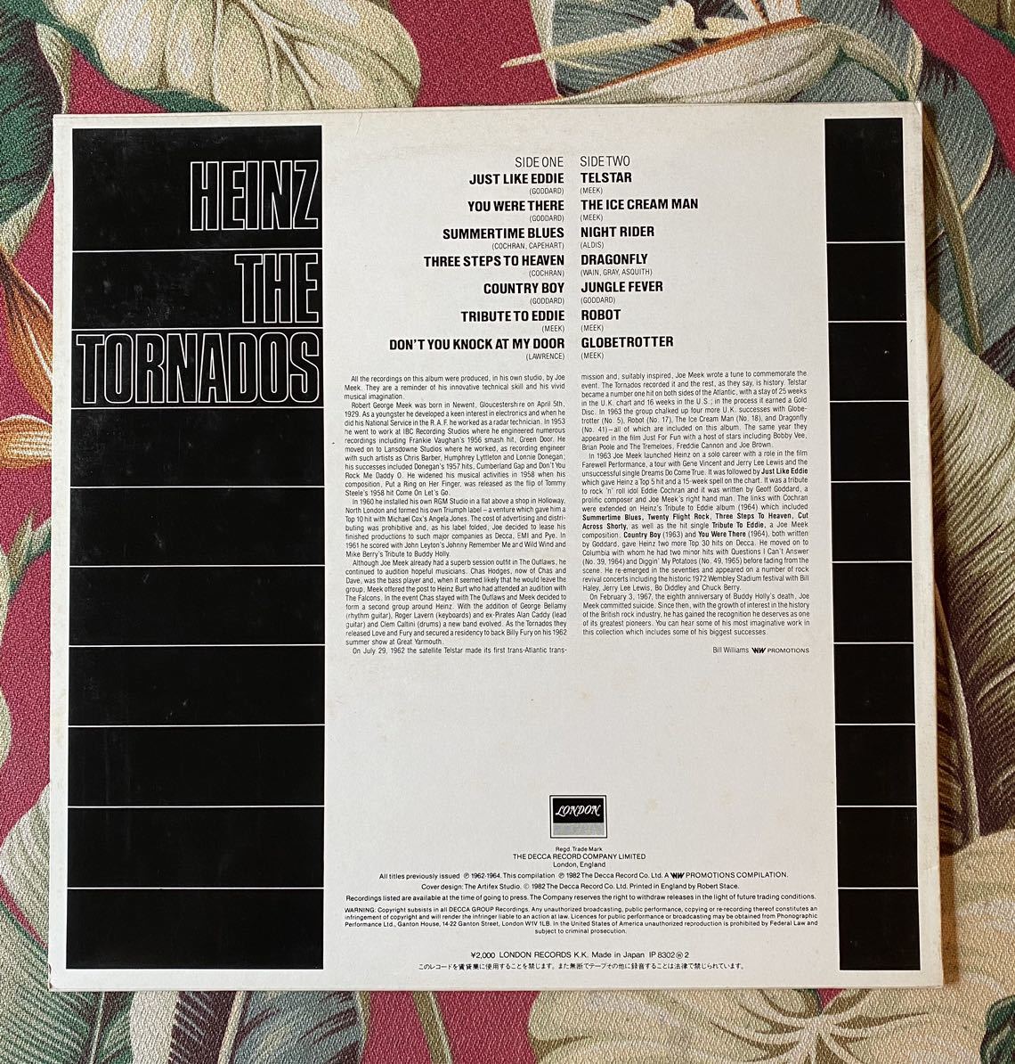 Heinz / The Tornados 国内LP British Collection Series_画像2