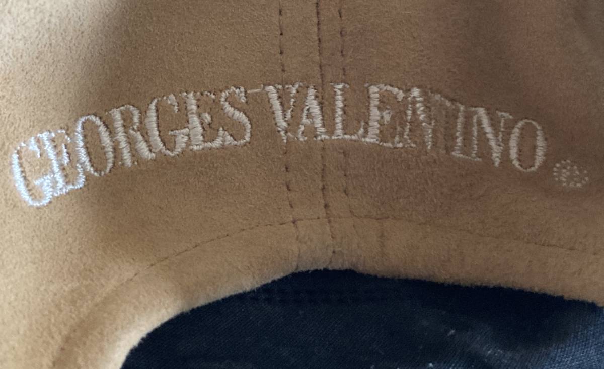  super high class cap departure .![GEORGES VALENTINO Valentino ] sheepskin 100%. Camel color CAP hat | size 56-59cm| snap back therefore man woman OK!