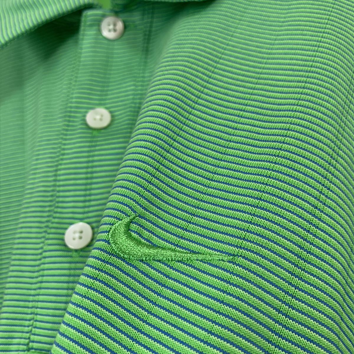 タイガーウッズ コレクション　　NIKE ナイキ　ポロシャツ ゴルフウェア　TIGER WOODS collection グリーン　緑　半袖シャツ　d_画像3