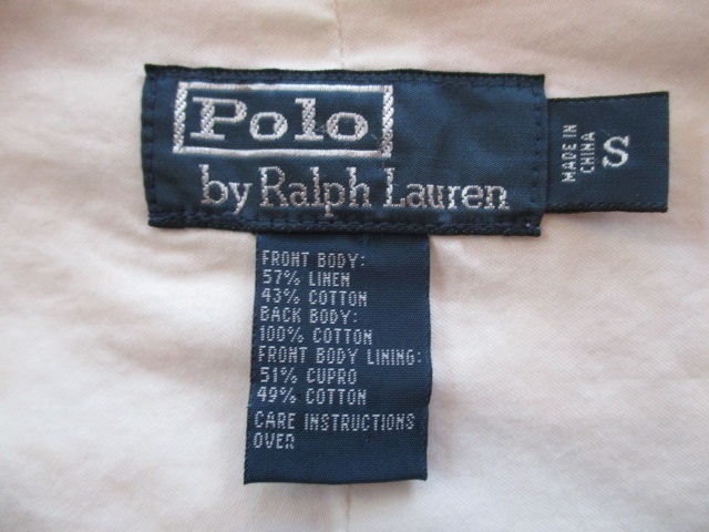 *[ новый товар * не использовался ]*Polo by Ralph Lauren/ Polo *bai* Ralph Lauren / хлопок &linen/ полоса лучший /S*