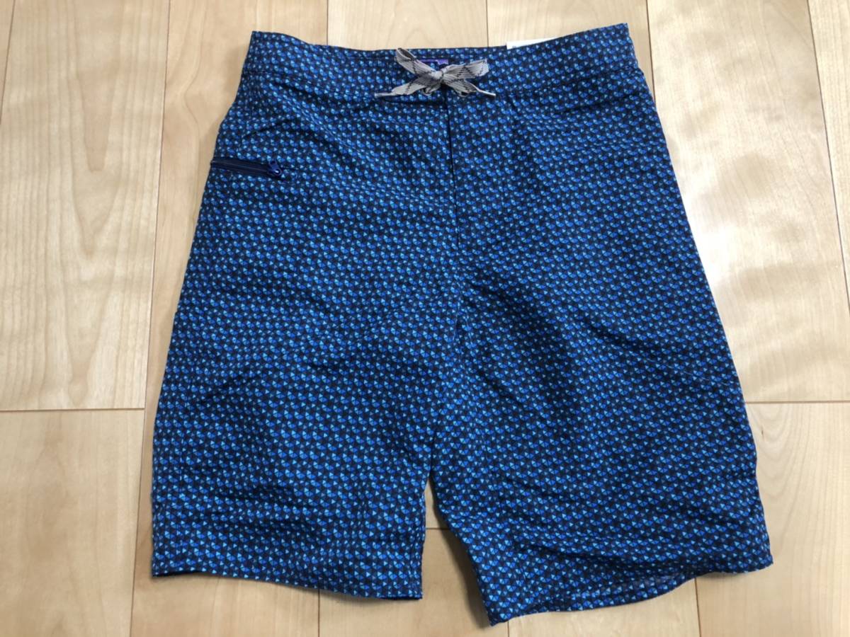 新品 パタゴニア Boy's Wavefarer Board Shorts 10 青系柄 サーフパンツ PATAGONIA ボーイスボーディショーツ