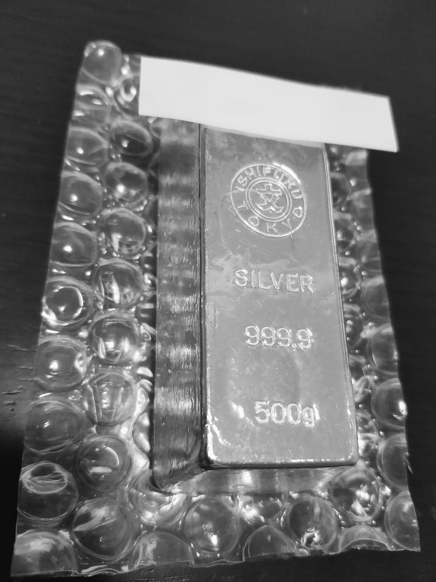 500g 石福 銀地金 シルバー 銀インゴット silver 銀 銀貨 検 徳力 石福