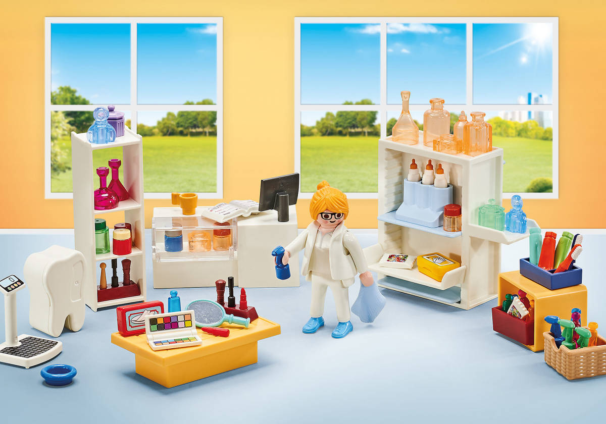 ◆女性薬剤師と薬局　アドオンシリーズ◆プレイモービル 9858　playmobil　_画像1