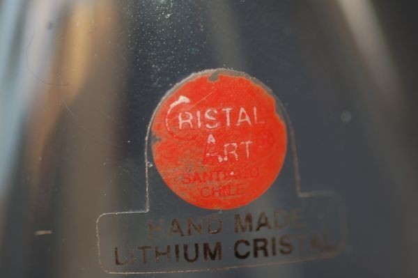 K2513*1970s*vintage* Chile производства lithium crystal стекло уксус бутылка * контейнер для приправы * соус * масло * Mid-century * интерьер искусство 