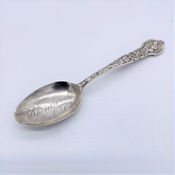 K2238*1900s アンティーク STERLING 925 スプーン ホールマークあり ビクトリアン スカルボーン 骸骨 鳥*銀食器*コレクション カトラリー_画像1