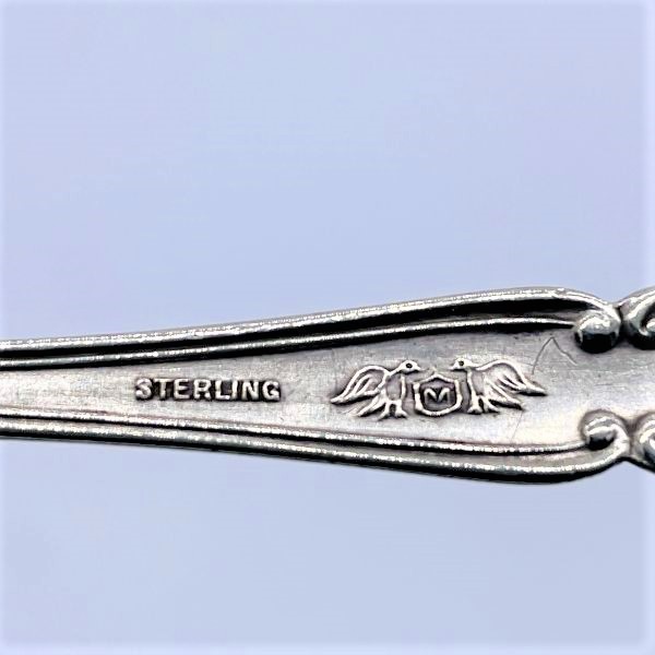 K2238*1900s アンティーク STERLING 925 スプーン ホールマークあり ビクトリアン スカルボーン 骸骨 鳥*銀食器*コレクション カトラリー_画像9