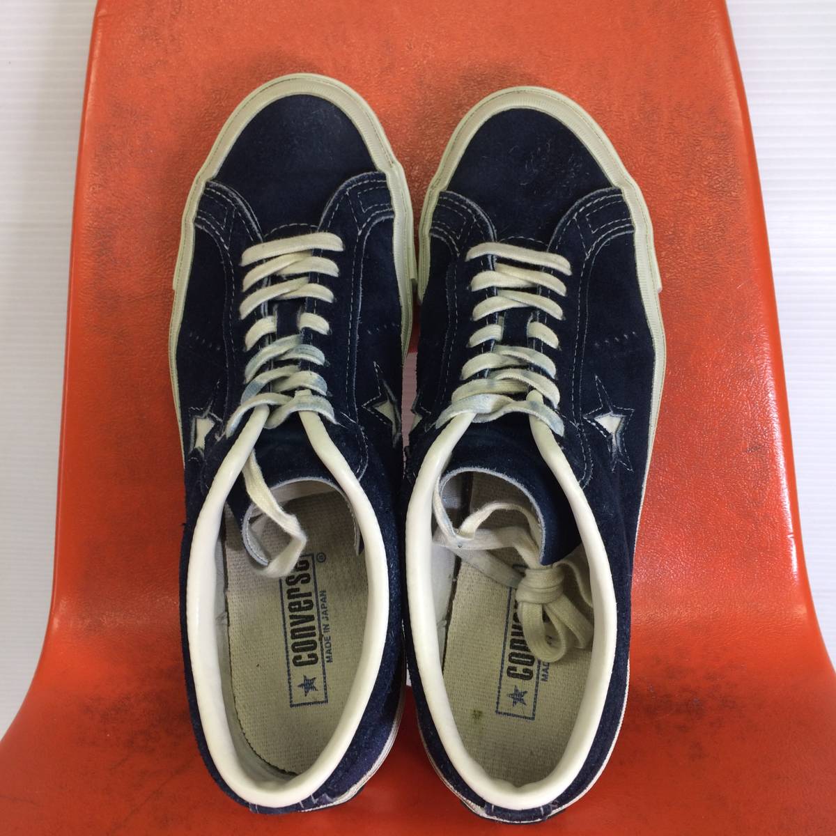  Converse made in Japan one Star VTG time line suede navy US8 26.5cm