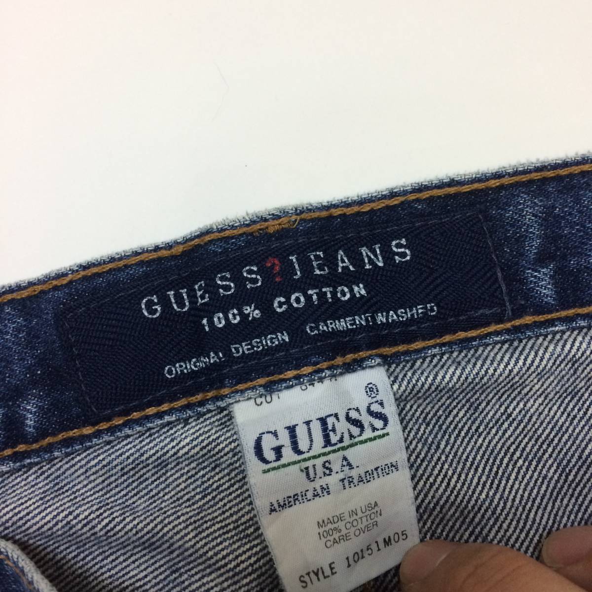 90s USA производства GUESS JEANS Denim брюки Guess W40 примерно 