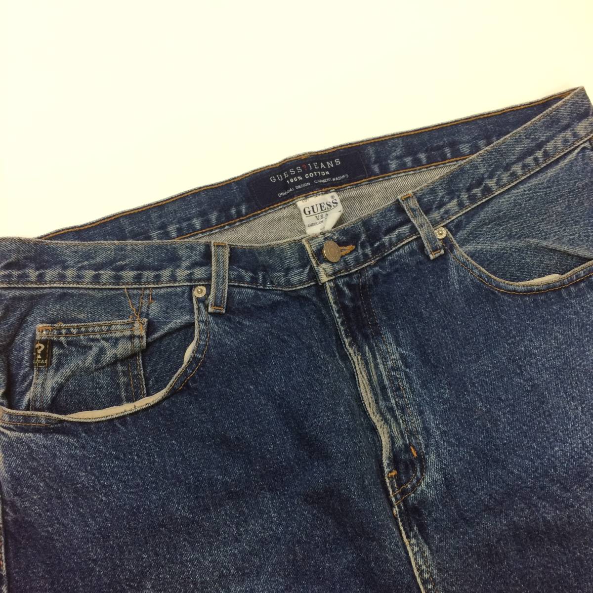 90s USA производства GUESS JEANS Denim брюки Guess W40 примерно 