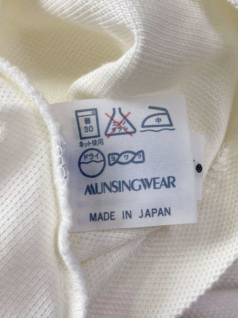 人気！ Munsingwear マンシングウェア ポロシャツ 半袖 刺繍 白 Mサイズ ゴルフウェア メンズ 新規×_画像7