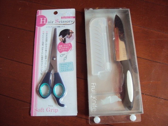 未使用品！日本製のフルーツナイフと散髪ハサミ_画像4