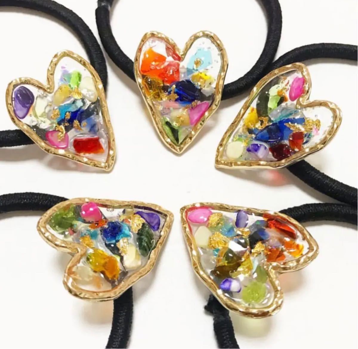 高級品 レジンヘアゴム ハート♡ agapeeurope.org
