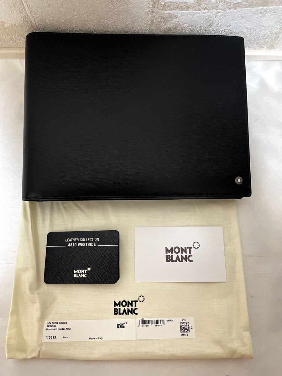 ② Новый неиспользованный! Montblanc audi montblanc x audi collaboration case card card вставка кожаная черная