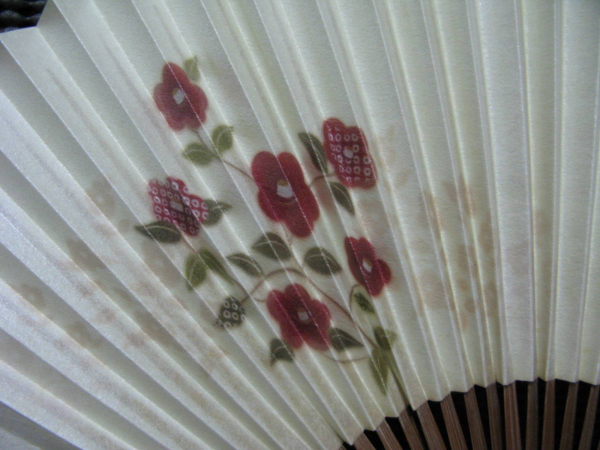  white bamboo .* woman fan * unused storage goods 