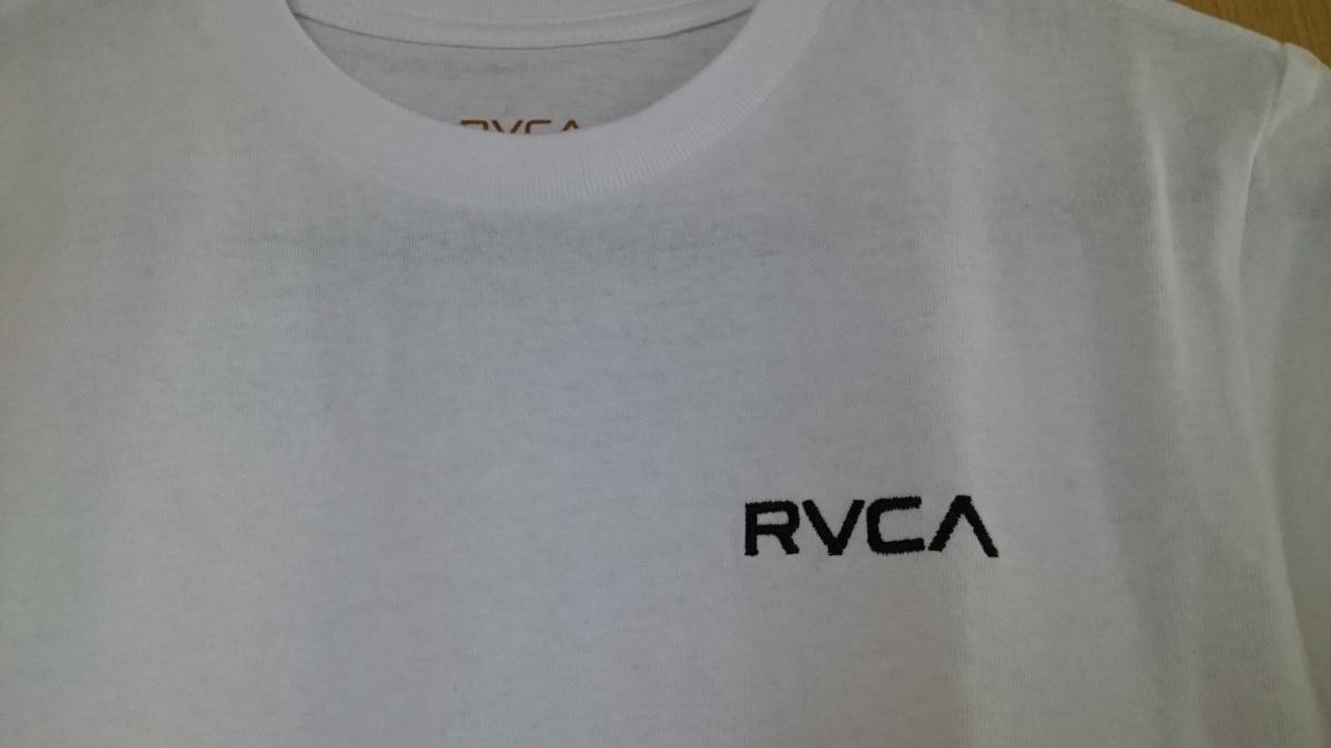 RVCA Roo ka короткий рукав футболка Kids 150 задний принт стандартный товар бесплатная доставка трудно найти редкий LUKA белый белый 