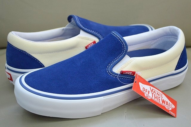 新品未使用 VANS バンズ SLIP ON PRO スリッポン プロ POPCUSH採用 11,000円 スエード スカイネイビー US9.5 27.5センチ 送料無料!!