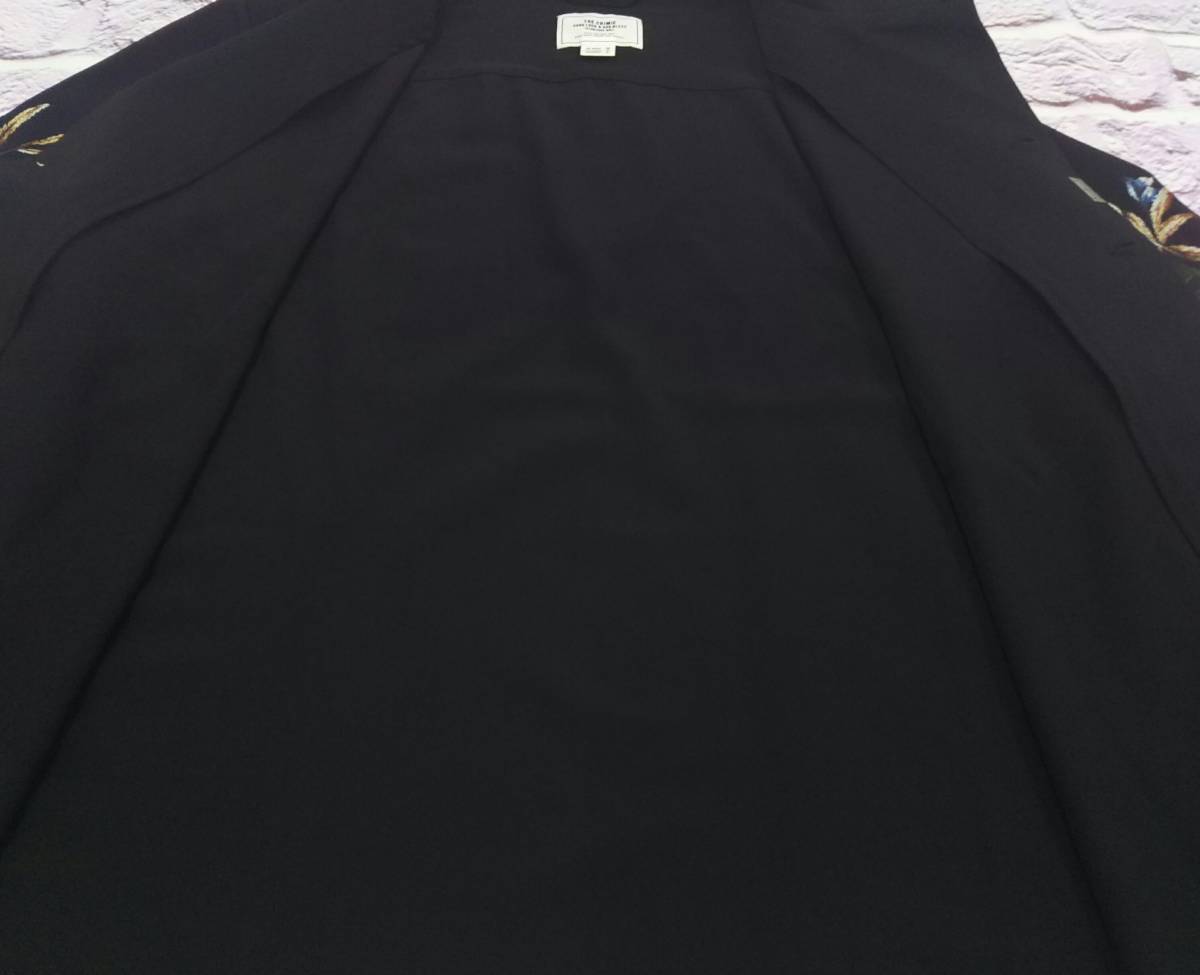 THE CRIMIE クライミー ◆ボタニカル 刺繍 長袖シャツ◆ 19AW オープンカラー 開襟 ユニセックス サイズ メンズM レディースL ブラック_画像5