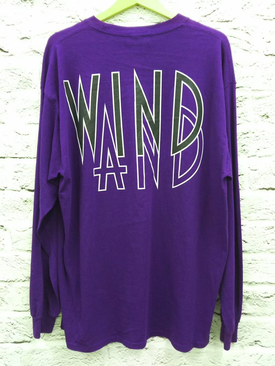 WIND AND SEA ウィンダンシー SEA wavy L/S T‐Shirt 20AW ロングスリーブ Tシャツ ロンT コットン100% サイズ XL パープル 店舗受取可_画像2