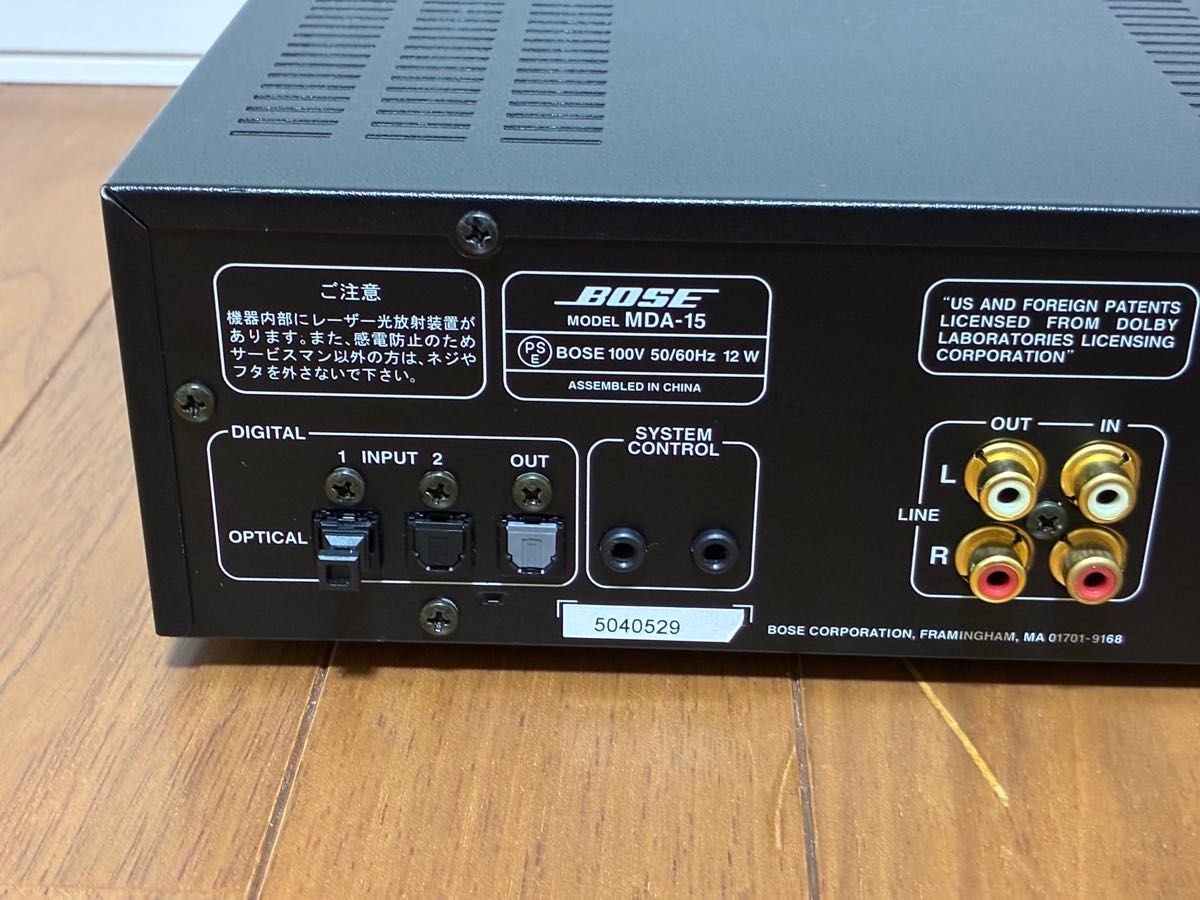 『美品』BOSE MDA-15 リモコン付き 美品』BOSE MDA-15 リモコン付き｜Yahoo!フリマ（旧PayPayフリマ）