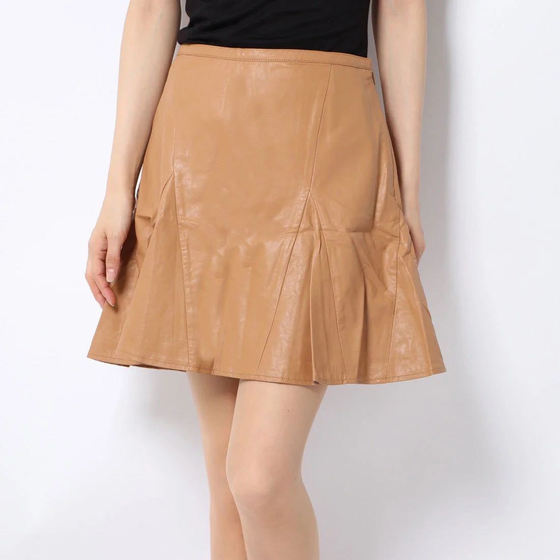 INDEX　フェイクレザーサーキュラースカート　Lサイズ_画像1