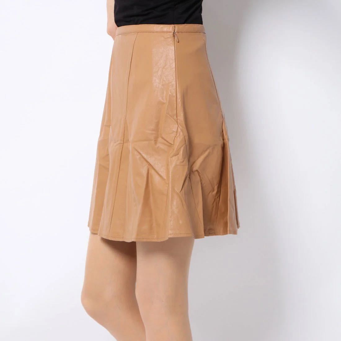 INDEX　フェイクレザーサーキュラースカート　Lサイズ_画像2