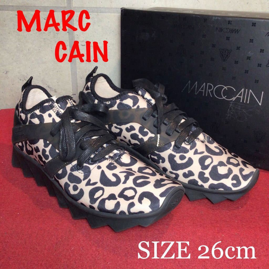 [ selling out! free shipping!]B-1 MARCCAIN sneakers! leopard print!26cm! new old box equipped!