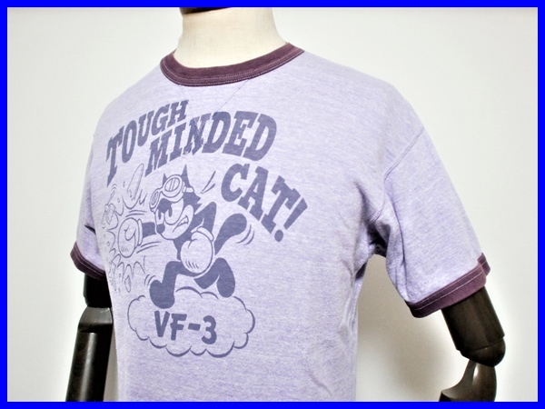 即決! 良品! トイズマッコイ マックヒル VF-3 フィリックス 前ガゼット 半袖リンガーTシャツ メンズM TOYS McCOY MCHILL Felix the Cat の画像5