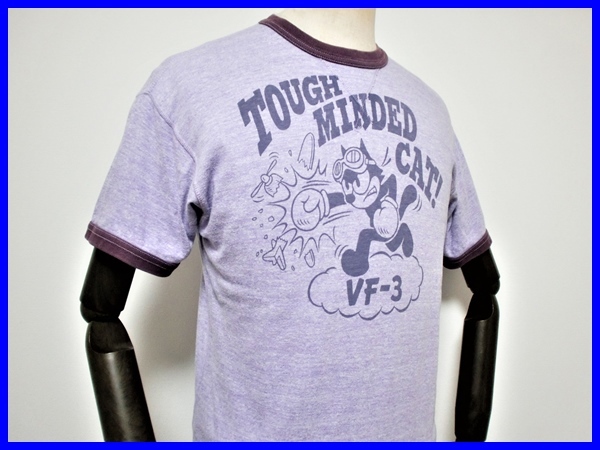 即決! 良品! トイズマッコイ マックヒル VF-3 フィリックス 前ガゼット 半袖リンガーTシャツ メンズM TOYS McCOY MCHILL Felix the Cat 