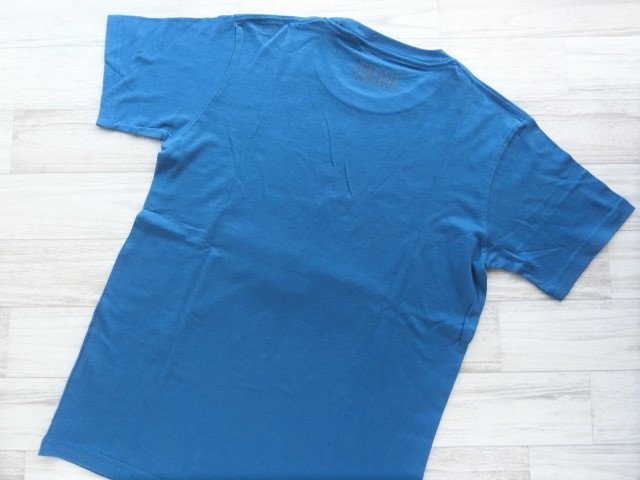 @201120.043 PIKO ピコ メンズ半袖プリントTシャツ ブルー Sサイズ 綿100%_画像3