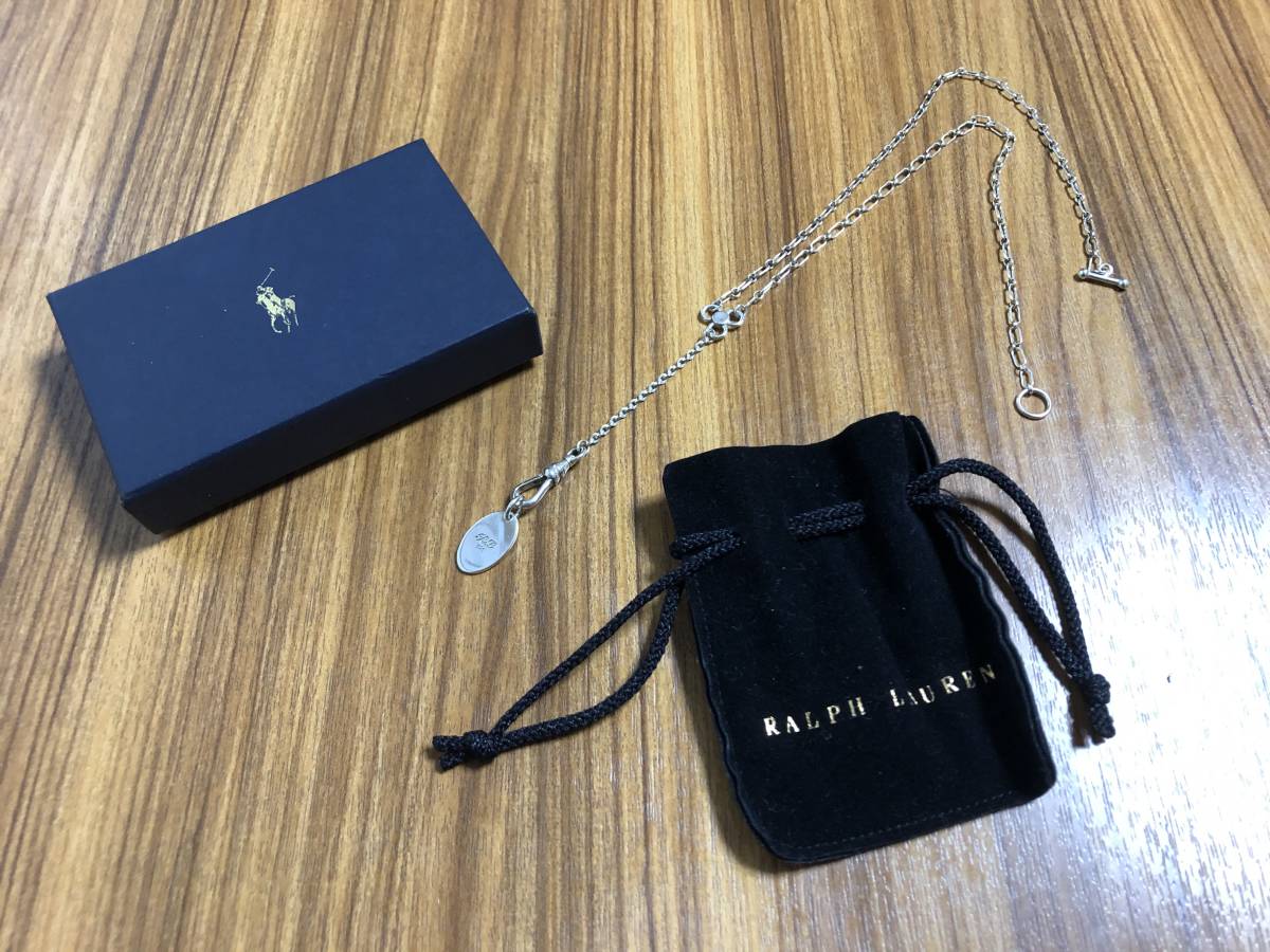  ultimate beautiful goods [ waste number / hard-to-find ] sense eminent *RALPH LAUREN highest rank PURPLE LABEL silver 925 engine Turn do& Figaro chain top class choker RRL