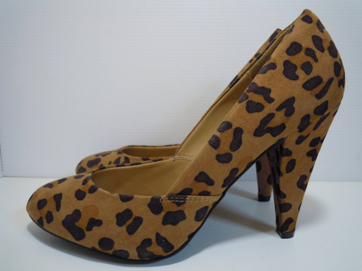 FOREVER21 four ever tuen tea one leopard print pumps size 23.0cm