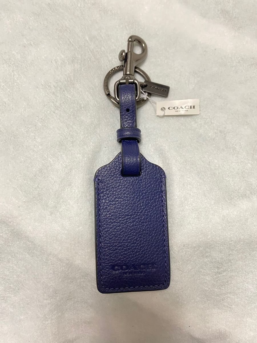 Paypayフリマ Coach キーリング メンズ キーホルダー ラゲッジタグ ネイビー レザー Paypayフリマ Coach キーリング メンズ キーホルダー ラゲッジタグ ネイビー レザー