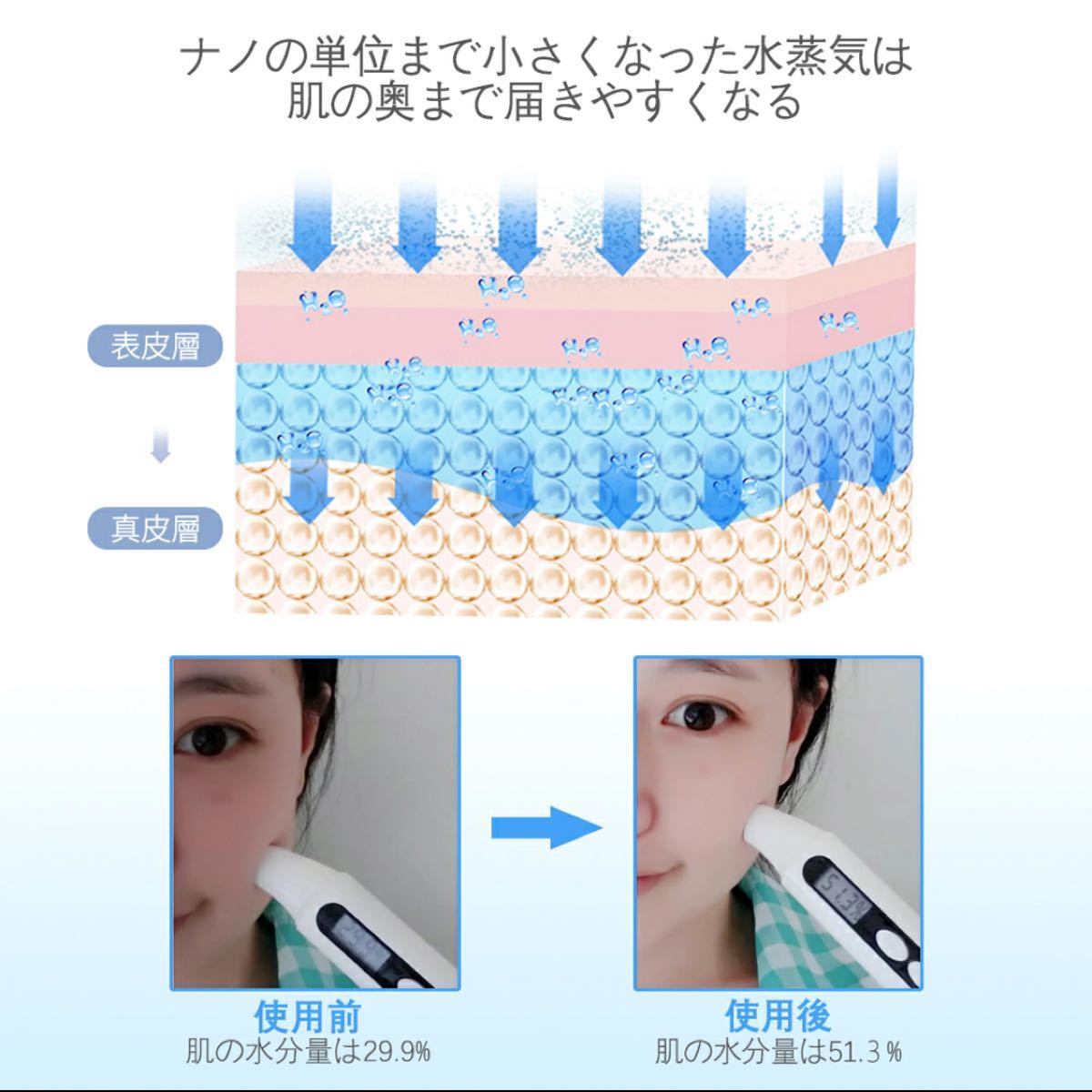 スチーマー美顔器 スチーマーフェイス 顔 美肌スチーマー 人気 保湿 各種肌質対応 ナノ微粒化技術 毛穴の清潔 角質 