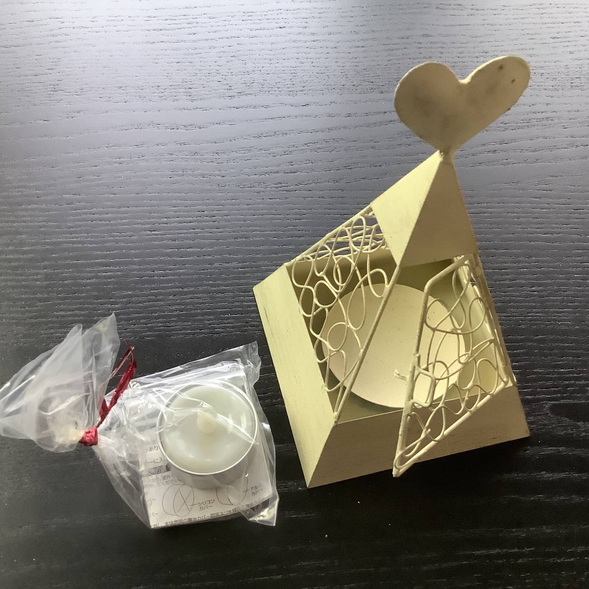 手芸素材■ARTBOOK_OUTLET■K6-026★即決 送料無料 未使用品 TOLE トールペイント 防滴 TEA LIGHT ティーライト付 キャンドル カバー 廃番_画像1