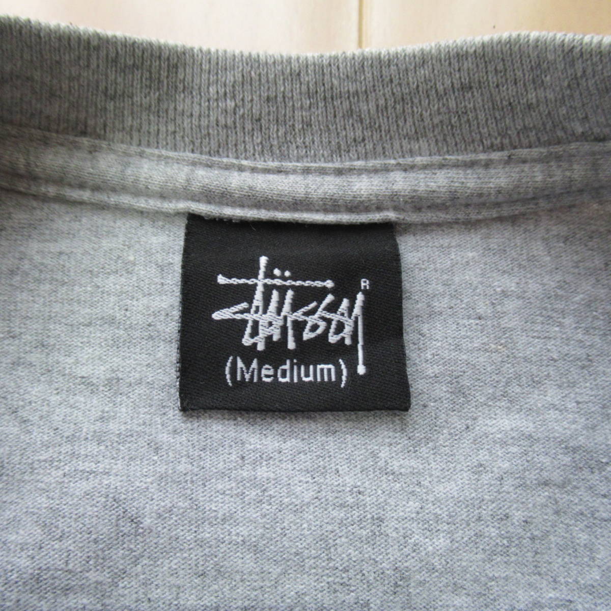 * prompt decision including postage *M STUSSY long sleeve T-shirt T-shirt Tee long sleeve long T gray skate skate old oldstussy Old Stussy 