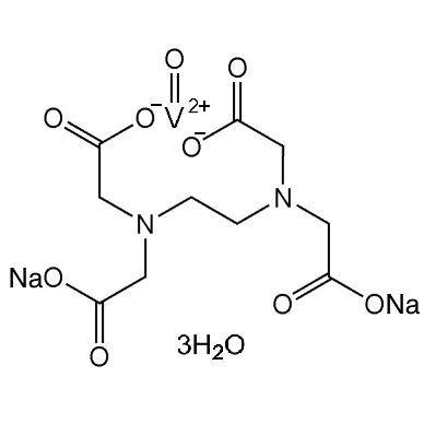 エチレンジアミン四酢酸ナトリウムバナジル三水和物 99.9% 100g Na2[VO(EDTA)]・3H2O ナトリウムバナジルEDTA 有機化合物標本 試薬 試料_画像1