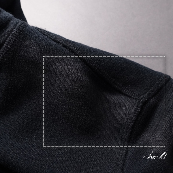 USED*FRANKLIN&MARSHALL/ Frank Lynn Marshall /M/ Italy made reverse side wool Logo Parker cut and sewn / black black 