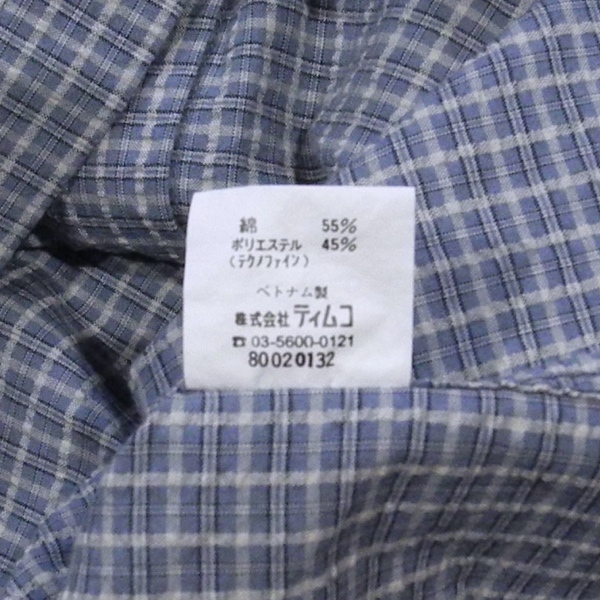FoxFire Foxfire 90\'s old tag check pattern short sleeves shirt outdoor shirt climbing shirt light navy blue S size 