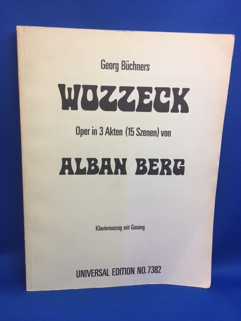 アルバン ベルク ヴォツェック オペラ スコア 楽譜Alban Berg Wozzeck opera score Universal edition No.7382