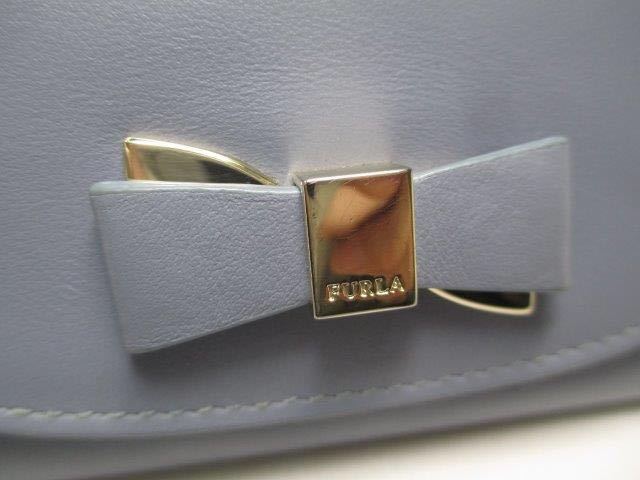 FURLA Furla 6 ream key case light blue key case used genuine article 