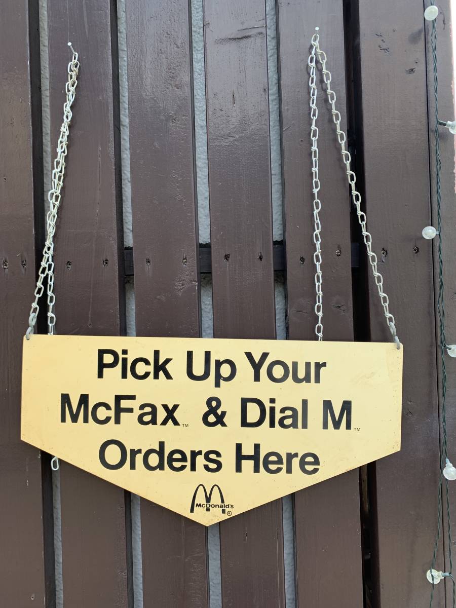 ビンテージ　Mcdonald's マクドナルド チェーン看板　ピックアップ　オーダー　アメリカ製　インテリア　カリフォルニア　電話　ロゴ_画像1