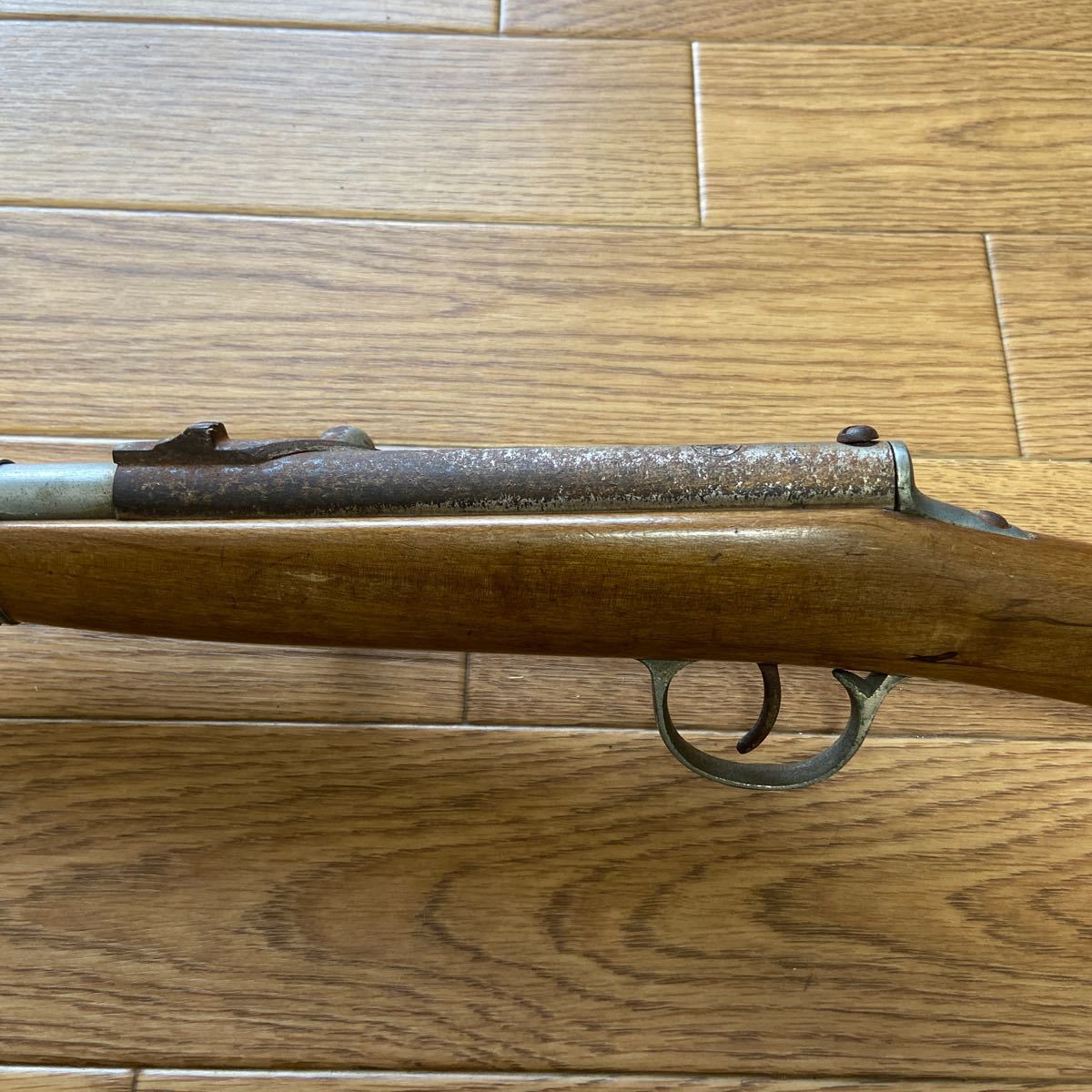 ライフル型コルク銃 昭和レトロ 当時物 射的 最後の一品 ライフル型コルク銃 昭和レトロ 当時物 射的 最後の一品